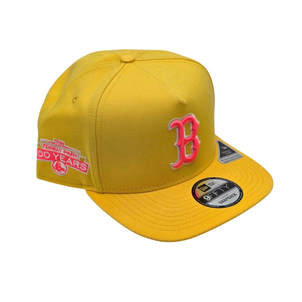 New Era 9FIFTY Boston Red Sox Fenway Park 100 Years MLB Snapback Hat Cap Yellow
